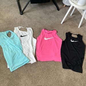 Nike Women's Tank Tops - Aqua, White, Pink, Black